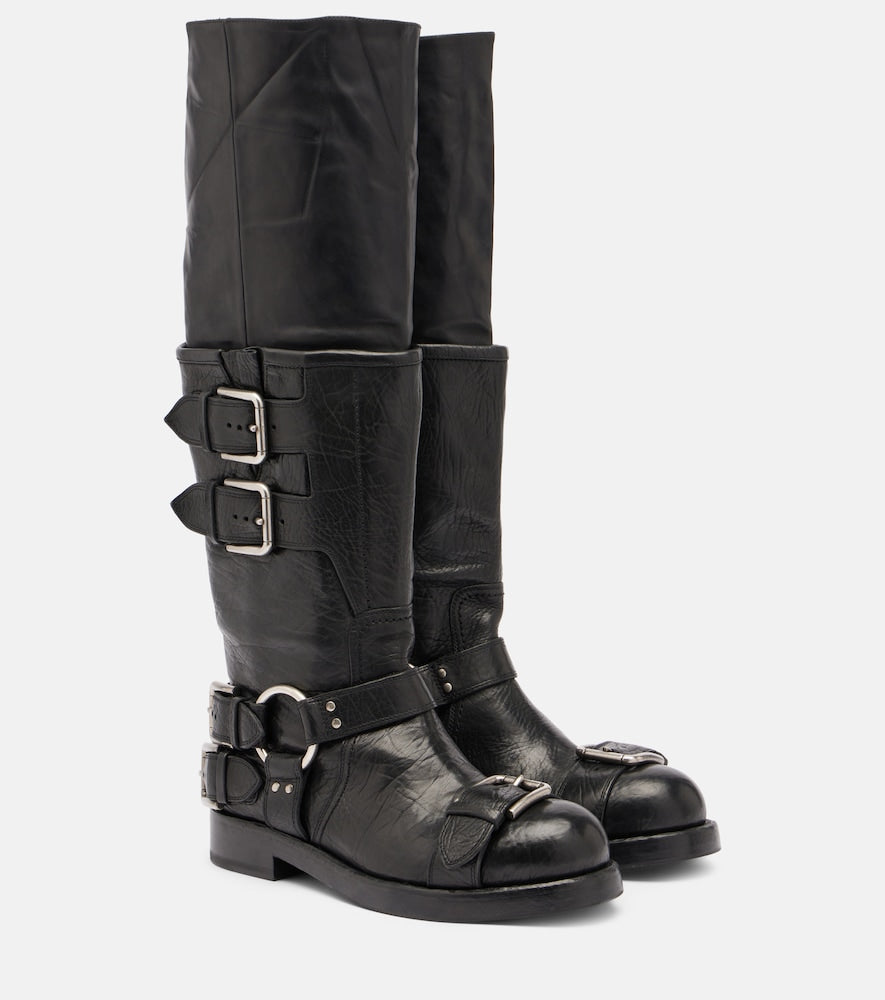 Dolce&Gabbana Leather knee-high boots
