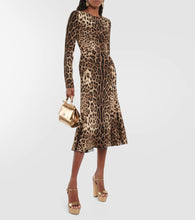 Dolce&Gabbana Leopard-print jersey midi dress