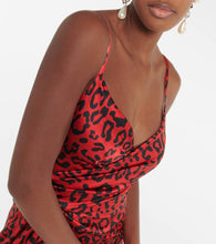 Dolce&Gabbana Leopard-print silk-blend satin gown