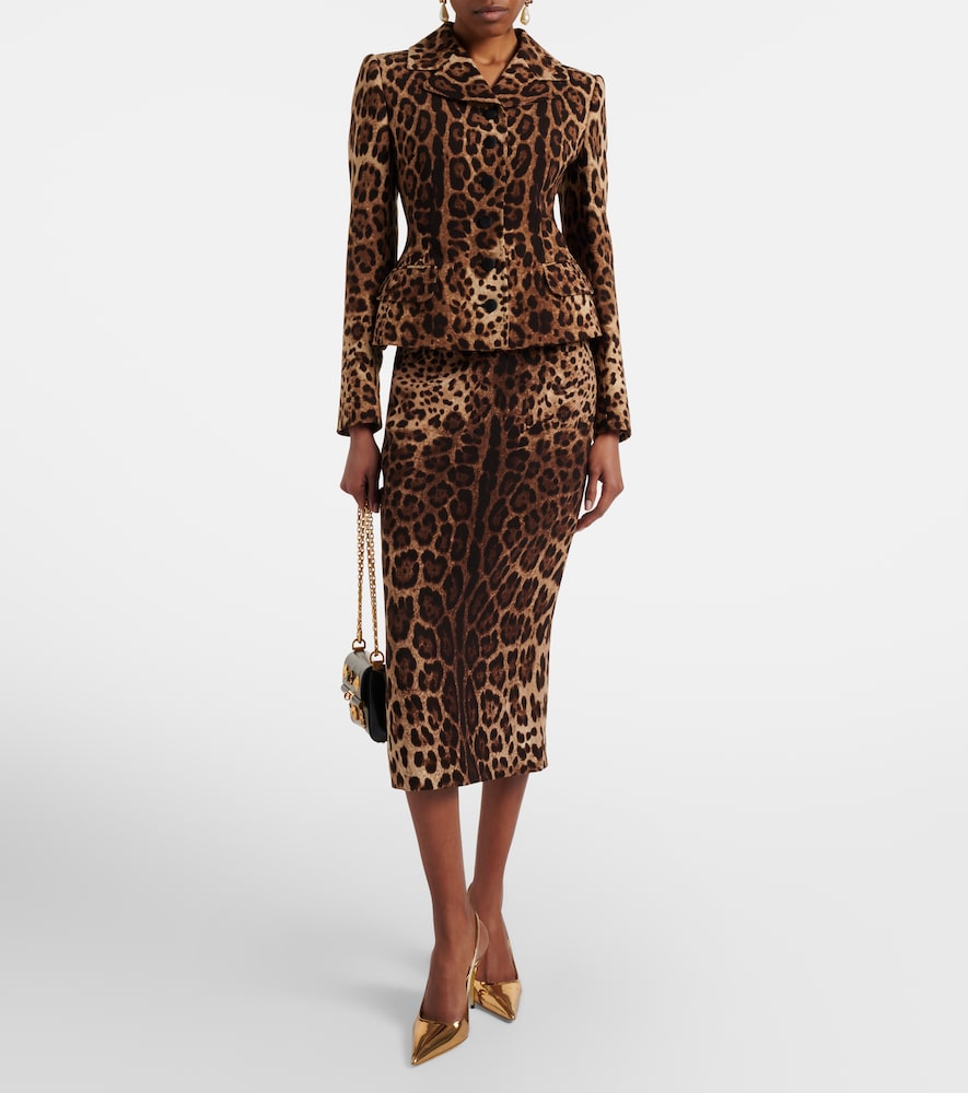 Dolce&Gabbana Leopard-print wool  jacket