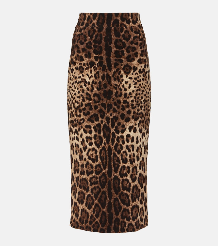 Dolce&Gabbana Leopard-print wool pencil skirt - Dolce&Gabbana 豹纹羊毛铅笔裙