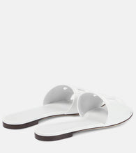 Dolce&Gabbana Logo cutout leather slides