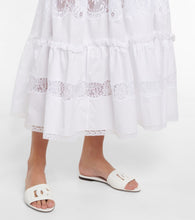 Dolce&Gabbana Logo cutout leather slides