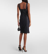 Dolce&Gabbana Logo embroidered denim midi dress