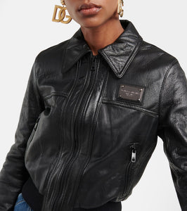 Dolce&Gabbana Logo leather jacket