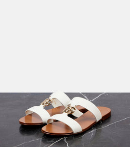 Dolce&Gabbana Logo leather sandals