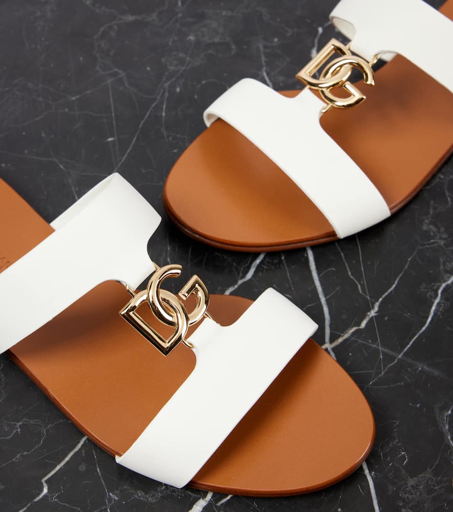 Dolce&Gabbana Logo leather sandals