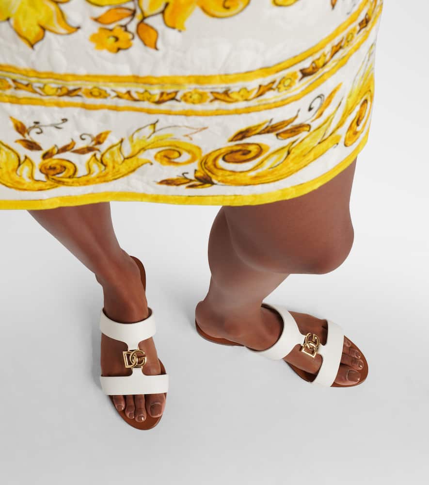 Dolce&Gabbana Logo leather sandals