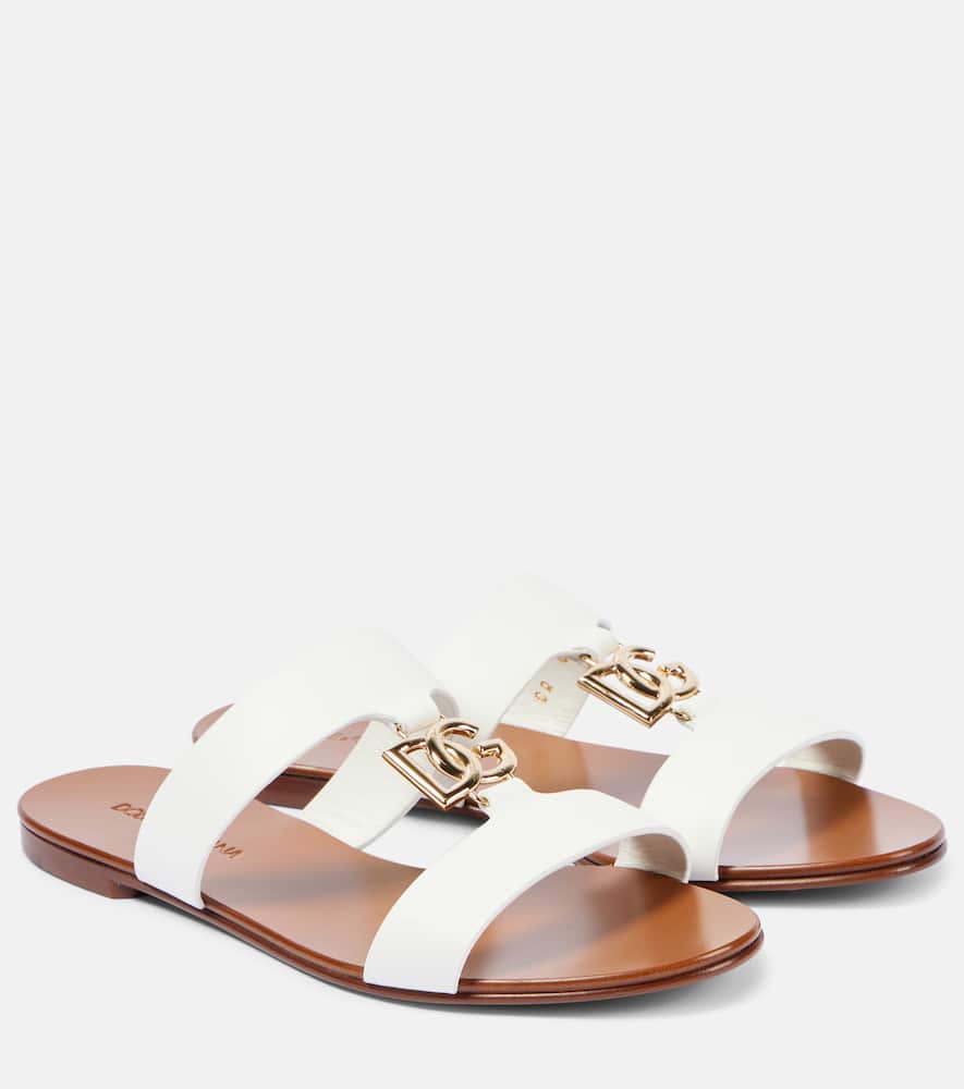 Dolce&Gabbana Logo leather sandals