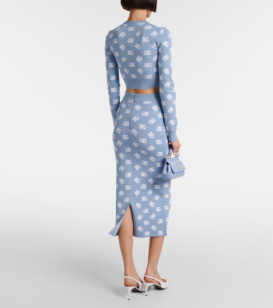 Dolce&Gabbana Logo midi skirt
