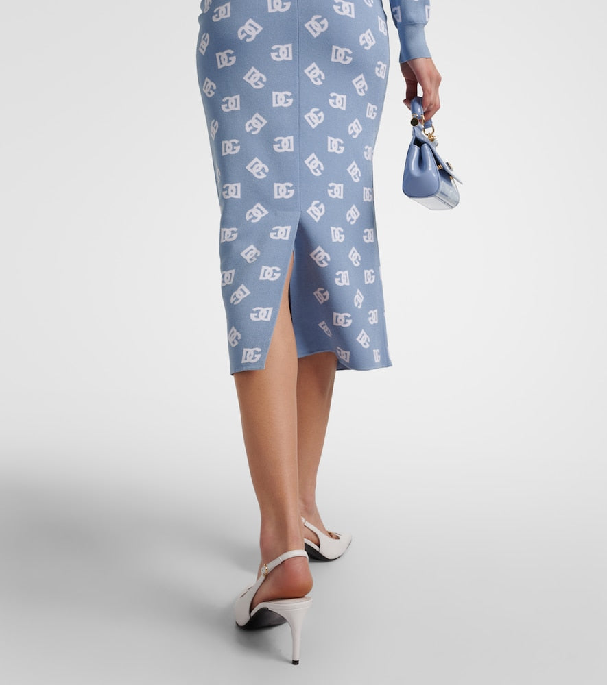 Dolce&Gabbana Logo midi skirt
