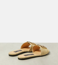 Dolce&Gabbana Logo raffia slides