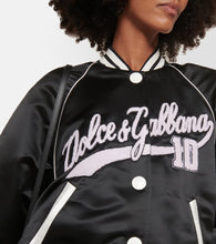 Dolce&Gabbana Logo satin varsity jacket