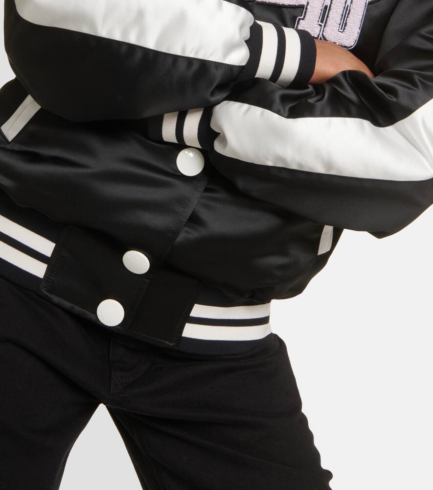 Dolce&Gabbana Logo satin varsity jacket