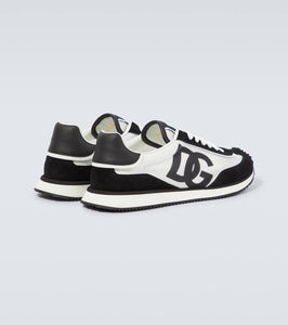 Dolce&Gabbana Logo suede-trimmed sneakers