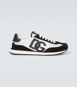 Dolce&Gabbana Logo suede-trimmed sneakers