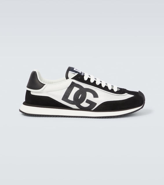Dolce&Gabbana Logo suede-trimmed sneakers
