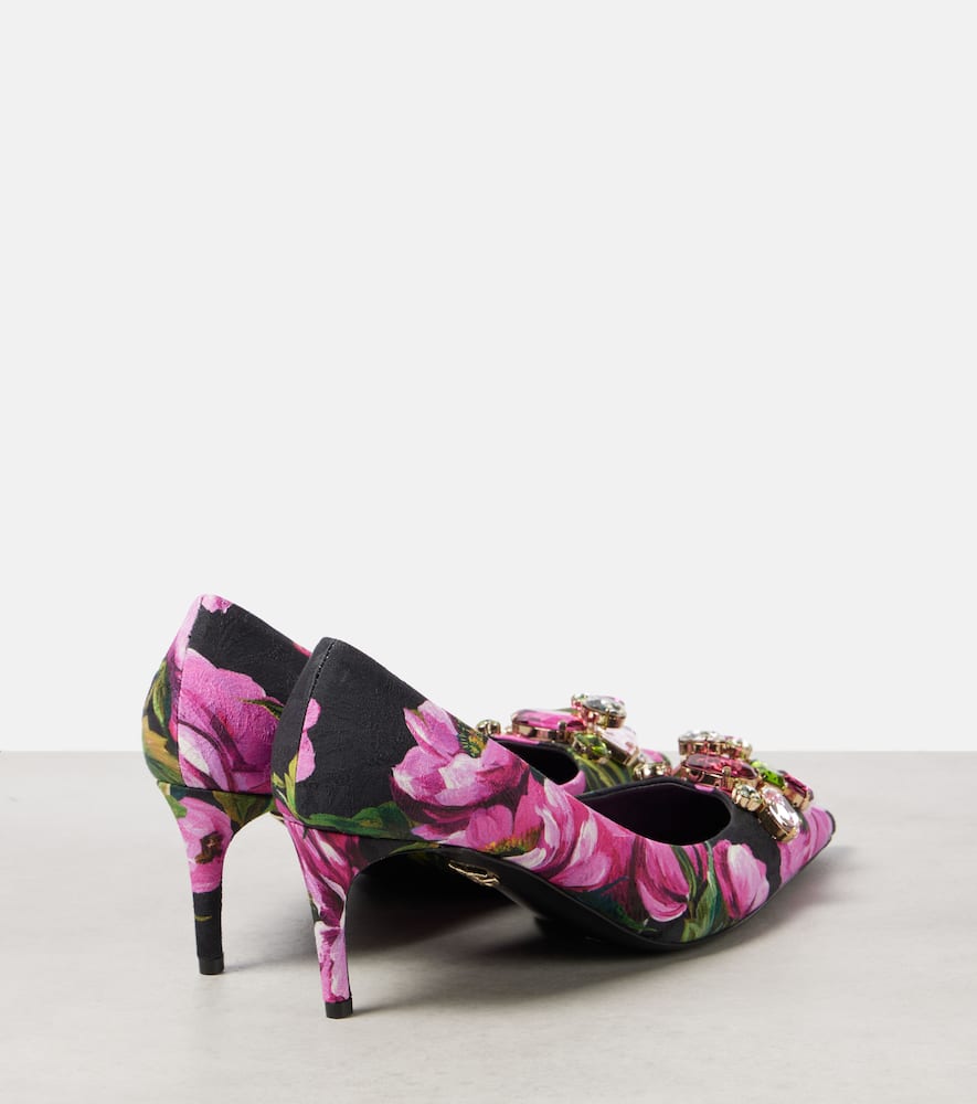 Dolce&Gabbana Lollo embellished floral pumps