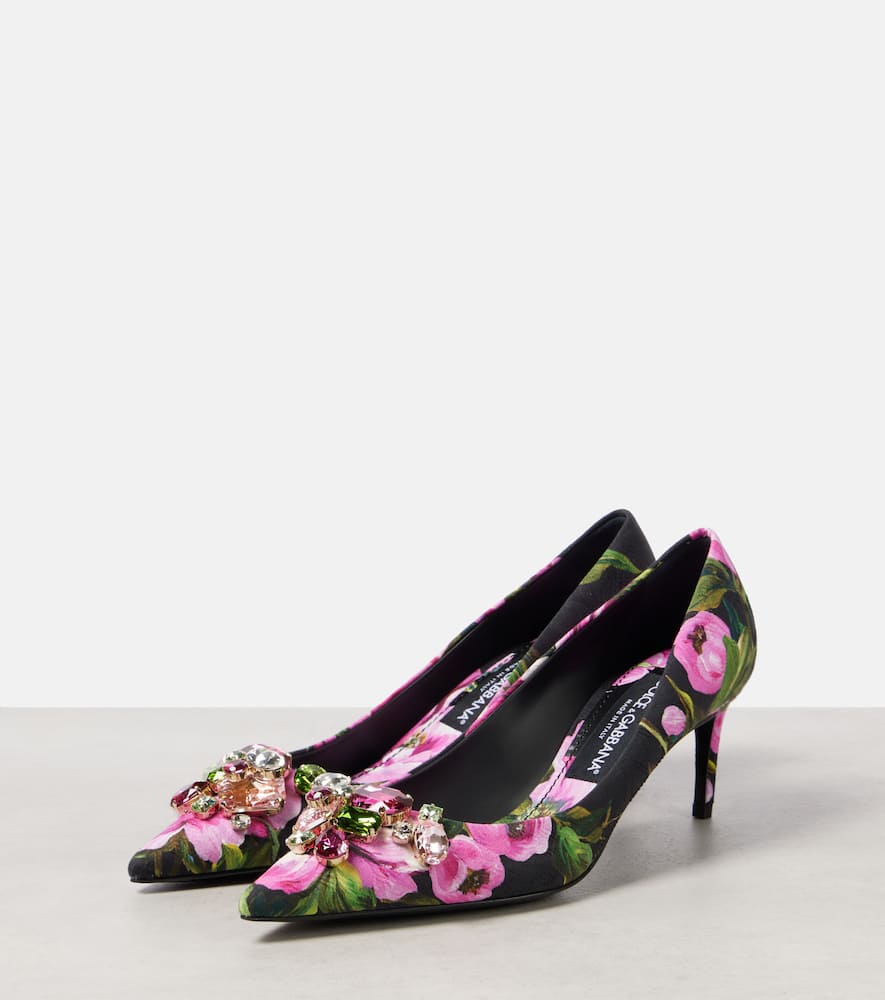 Dolce&Gabbana Lollo embellished floral pumps
