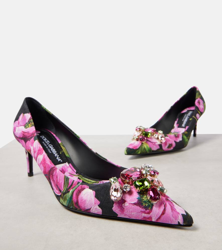 Dolce&Gabbana Lollo embellished floral pumps