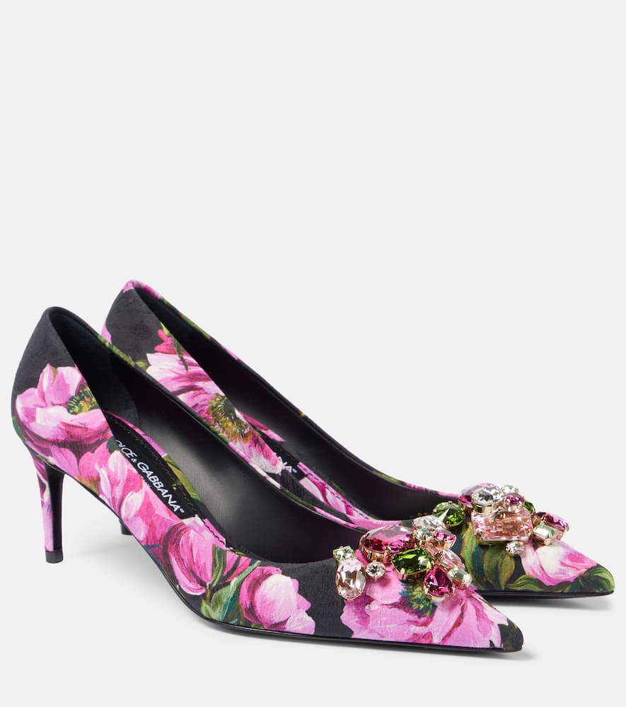 Dolce&Gabbana Lollo embellished floral pumps