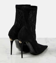 Dolce&Gabbana Lollo lace and leather ankle boots