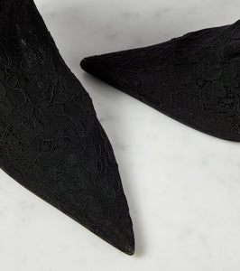 Dolce&Gabbana Lollo lace and leather ankle boots