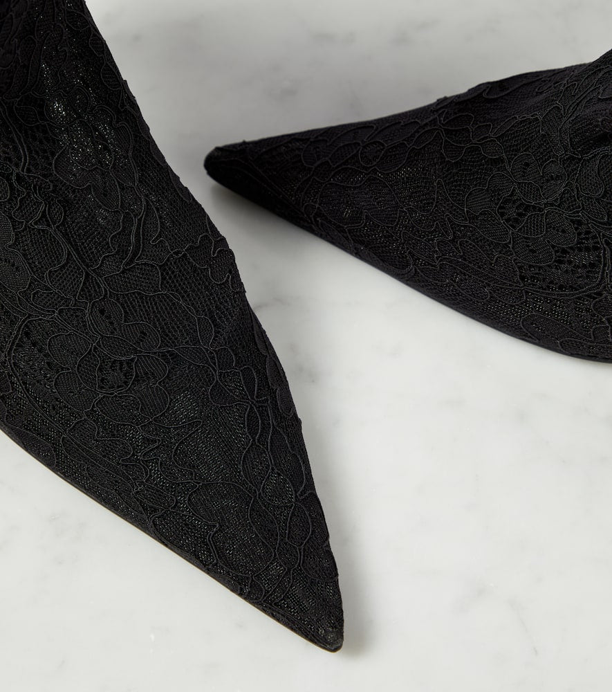 Dolce&Gabbana Lollo lace and leather ankle boots