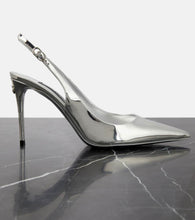 Dolce&Gabbana Lollo mirrored leather slingback pumps