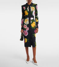 Dolce&Gabbana Longuette floral cady shirt dress