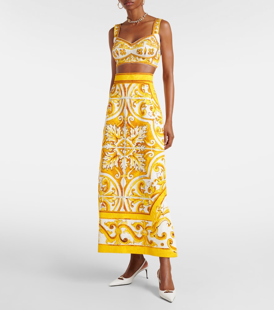 Dolce&Gabbana Majolica brocade midi skirt