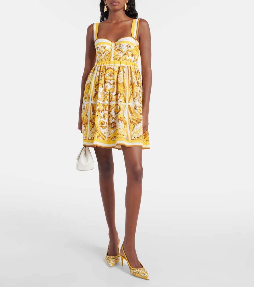 Dolce&Gabbana Majolica cotton poplin minidress
