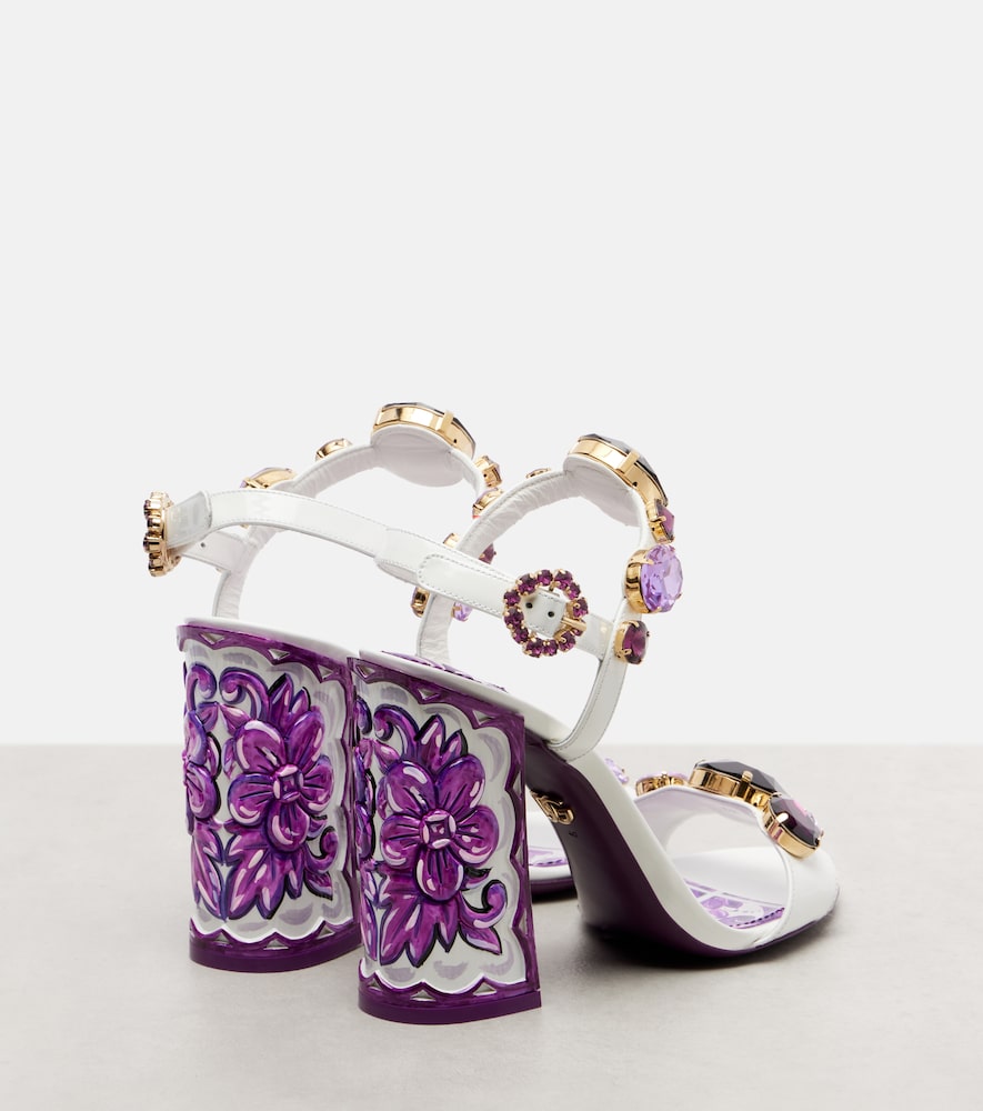 Dolce&Gabbana Majolica embellished leather sandals