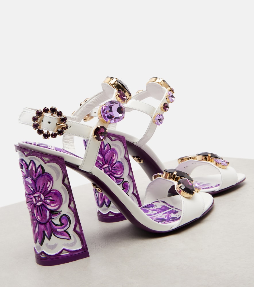 Dolce&Gabbana Majolica embellished leather sandals