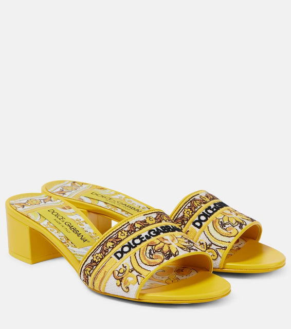 Dolce&Gabbana Majolica embroidered mules