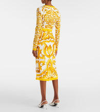 Dolce&Gabbana Majolica silk-blend charmeuse midi dress