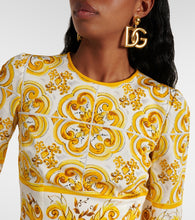 Dolce&Gabbana Majolica silk-blend charmeuse midi dress