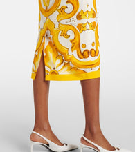 Dolce&Gabbana Majolica silk-blend charmeuse midi dress