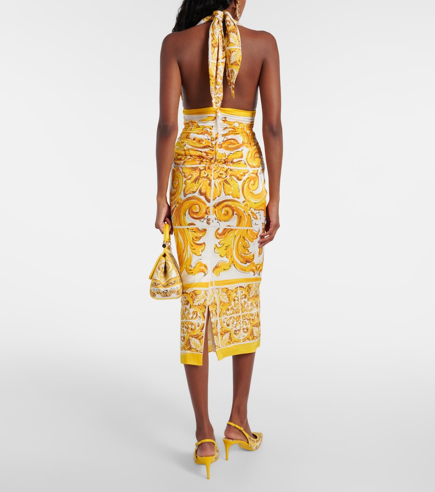 Dolce&Gabbana Majolica silk-blend midi dress