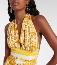 Dolce&Gabbana Majolica silk-blend midi dress