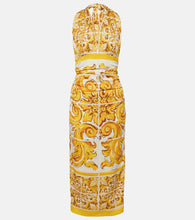 Dolce&Gabbana Majolica silk-blend midi dress. Dolce&Gabbana Majolica 真丝混纺中长连衣裙