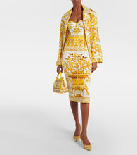 Dolce&Gabbana Majolica silk-blend midi skirt