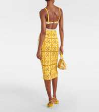 Dolce&Gabbana Majolica silk-blend midi skirt