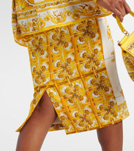 Dolce&Gabbana Majolica silk-blend midi skirt