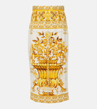 Dolce&Gabbana Majolica silk-blend midi skirt - Dolce&Gabbana Majolica 真丝混纺中长裙