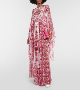 Dolce&Gabbana Majolica silk chiffon maxi dress