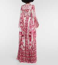 Dolce&Gabbana Majolica silk chiffon maxi dress