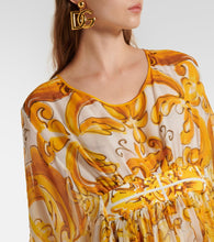 Dolce&Gabbana Majolica silk chiffon maxi dress