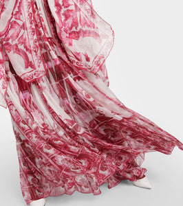Dolce&Gabbana Majolica silk chiffon maxi dress