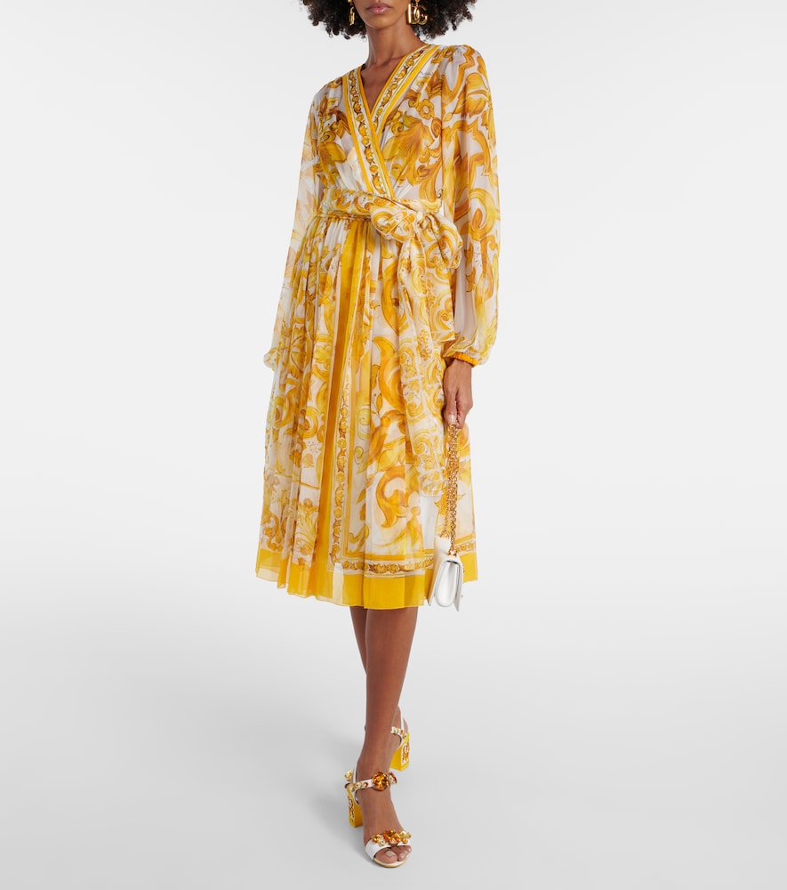 Dolce&Gabbana Majolica silk chiffon midi dress